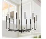 Lwytjo Tinoco 12 Light Black Candle Style Traditional Dimmable Chandelier Fixtur. Fixed Price $34.99.