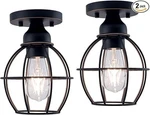 Yaokuem Bronze Ceiling Light Fixture 2 Pack. Fixed Price $19.99.