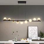 9 Modern Globe Pendant Lighting Led Dimmable Black & Gold Chandelier. Fixed Price $194.99.