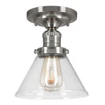 Design House 589069 Augustin 8"W Semi-flush Ceiling Fixture Nickel. Fixed Price $67.77.