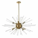 Chandelier Glass Rods Goldish Sputnik 10 Light Fixture Dining Room Foyer 36". Fixed Price $702.07.