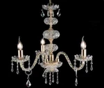 Classic Suspension Chandelier In Transparent Crystal Gold. Fixed Price $407.37.