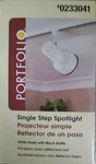 Portfolio Spotlight White Track Lighting Head Single Gimble #0233041 Nib. Fixed Price $15.99.