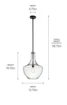 Kichler 42046OZ Everly Olde Bronze Modern/contemporary Clear Glass Teardrop New. Fixed Price $110.00.