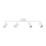 Modern Minimalist White Track Lighting Fixture Adjustable Ceiling 4 Bulbs. Fixed Price $95.69.