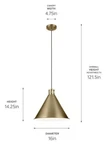 Kichler Lighting Zailey PENDANT-14.25 Inches Tall And 16. Fixed Price $129.99.