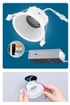 Utilitech 3" Led Canless Downlight 500 Lumens White Dimmable Wet Rated 5042425. Fixed Price $10.95.