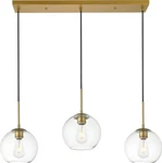 Baxter 3-LIGHT Brass Pendant For Transitional Interiors. Fixed Price $435.00.