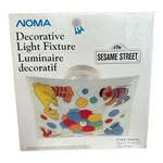Vtg Sesame Street Glass Ceiling Light Fixture Shade Balloons Ernie Bert Big Bird. Fixed Price $80.00.