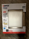 Qty 8 Satco Led S9333 13.5W 7" Flush Mount Brushed Nickel 2700K Dimmable Z11. Fixed Price $68.99.