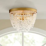 Fiona 13 3/4"W Antique Gold And Glass Beads Ceiling Light. Fixed Price $378.00.