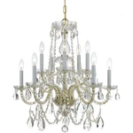 Crystorama Traditional 10 Lt Clear Crystal Brass Chandelier Ii 1130-PB-CL-MWP. Fixed Price $998.00.