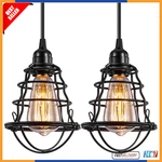 2PACK Industrial Pendant Edison Hanging Cage Lamp Fixture Kitchen Lightin. Fixed Price $41.99.