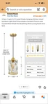 Klss Brushed Gold Pendant Lights Kitchen Island - Clear Glass. Fixed Price $35.00.