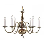 Livex Lighting Williamsburgh Chandelier Antique Brass. Fixed Price $210.99.