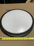 Envirolite EV1416C3C 16" 1-LIGHT Matte Black Led Flush Mount Working. Fixed Price $25.00.