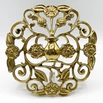 Rare Antique 5.5" Wide Cast Brass Medallion - Architectural Salvage Hardware. Fixed Price $98.99.