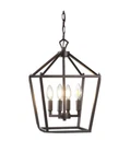 Jonathan Y Pagoda 12 In. 4-BULB Oil Rubbed Bronze Lantern Metal Led Pendant. Fixed Price $59.50.