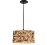 Zjvaive 1-LIGHT Rattan Pendant Black Hanging Chandelier FTD9006M-1-B+N. Fixed Price $41.65.