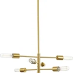 Progress Lighting Noda 6-LIGHT Brushed Gold Pendant Chandelier P500449-191. Fixed Price $61.56.