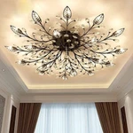 Modern Ceiling Light Fixture,semi Flush Mount Chandeliers,crystal Lea.... Fixed Price $236.98.