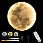 Qiyimeilux Large Moon Wall Sconce Plug In Modern Led Dimmable Light With.... Fixed Price $206.96.