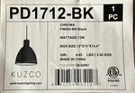 Kuzco Lighting PD1712-BK Chroma 12WATT Led Dome Pendant 10.5 Tall Black. Fixed Price $49.95.