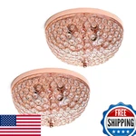Elegant Designs FM1000-RGD-2PK Elipse Crystal 13 Inch Modern Metal Light Bowl. Fixed Price $95.13.
