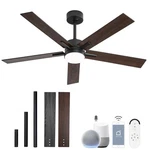 Wegirvin 52 Ceiling Fan With Downrod, Smart Light And Remote.... Fixed Price $172.19.