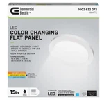 Commercial Electric Panel Light 74212/HD, 15" Flush Mount Dimmable Led, White. Fixed Price $45.95.