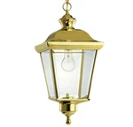 Kichler Bay Shore Solid Polished Brass & Beveled Glass Outdoor Pendant Light Nos. Fixed Price $129.00.