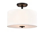 Millennium Lighting 41102 Guyten 13"W Semi-flush Drum Black. Fixed Price $93.90.