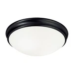 Capital Lighting 2032MB 2-LIGHT 12.5"W Flush Mount W/ White Glass Black. Fixed Price $59.99.