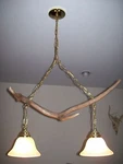 Elk-deer-moose Antler/shed/horn Ceiling Chandelier & Glass Shades Light/lamp. Fixed Price $169.95.