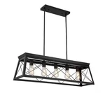 Hukoro 5-LIGHT 37.43 In. Matte Black Kitchen Island Linear Pendant Chandelier. Fixed Price $85.45.