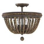 Austin Allen & Co. Handley 3-LIGHT Semi-flush, Tobacco 9A122A. Fixed Price $350.00.