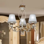Classic Wrought Iron Chandelier 3 Lights With Lampshade Mod. Bow Era. Fixed Price $252.93.