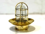 Authentic Brass Marine Bulkhead Lamp Antique Ship Ceiling Light With Shade. Fixed Price $149.00.