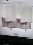 Feiss Monica VS53002-SN Vanity Light Strip With Hanging Crystal. Fixed Price $65.00.