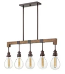 Hinkley Lighting 3266 5 36"W Led Linear Chandelier - Industrial Iron. Fixed Price $390.54.