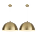 Gold Pendant Lights 2-PACK Kitchen 16-INCH Holohatal Dome New Fast Shipping. Fixed Price $85.49.