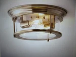 Jonathan Y Lauren Brass Gold 13.25 In. Metal/glass Led Flushmount. Fixed Price $37.95.