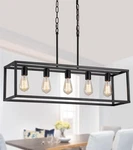 Amzasa Black Rectangle Kitchen Island Lights Rectangular Modern Industrial Ch.... Fixed Price $167.91.