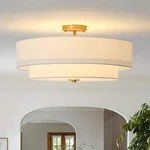 Huoku Haven 4-LIGHT 22 In. Brass Modern Semi-flush Mount Drum Ceiling. Fixed Price $123.45.