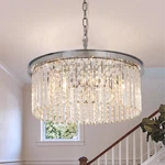 Arotikee Small Hanging Crystal Chandelier For Entryway Chrome Finish 20. Fixed Price $268.97.