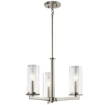 Kichler Crosby Chandelier/semi Flush 3LT, Brushed Nickel, Clear - 43997NI. Fixed Price $249.97.