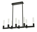 Chandelier Led Black Modern Kitchen Island Ceiling Dining Room Light Fixture 42". Fixed Price $761.14.