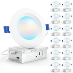 Sunco 12 Pack 4 Inch Recessed Lights, Led Baffle Trim, Selectable Cct 2700K/3000. Fixed Price $75.28.