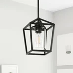 Briignite 1-LIGHT Matte Black Modern Farmhouse Cage Lantern Pendant. Fixed Price $16.24.