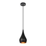 Living District Nora 1-LIGHT Transitional Aluminum Pendant Black. Fixed Price $70.00.
